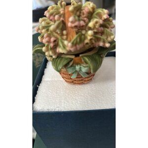 Vintage Harmony Kingdom Lily Of The Valley Longaberger Basket 2003 W Box New Wow